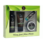 Hemp Seed Mini Mania Travel Set – 4 elementowy zestaw mini kosmetyków do pielęgnacji skóry o zapachu guawy i jeżyny