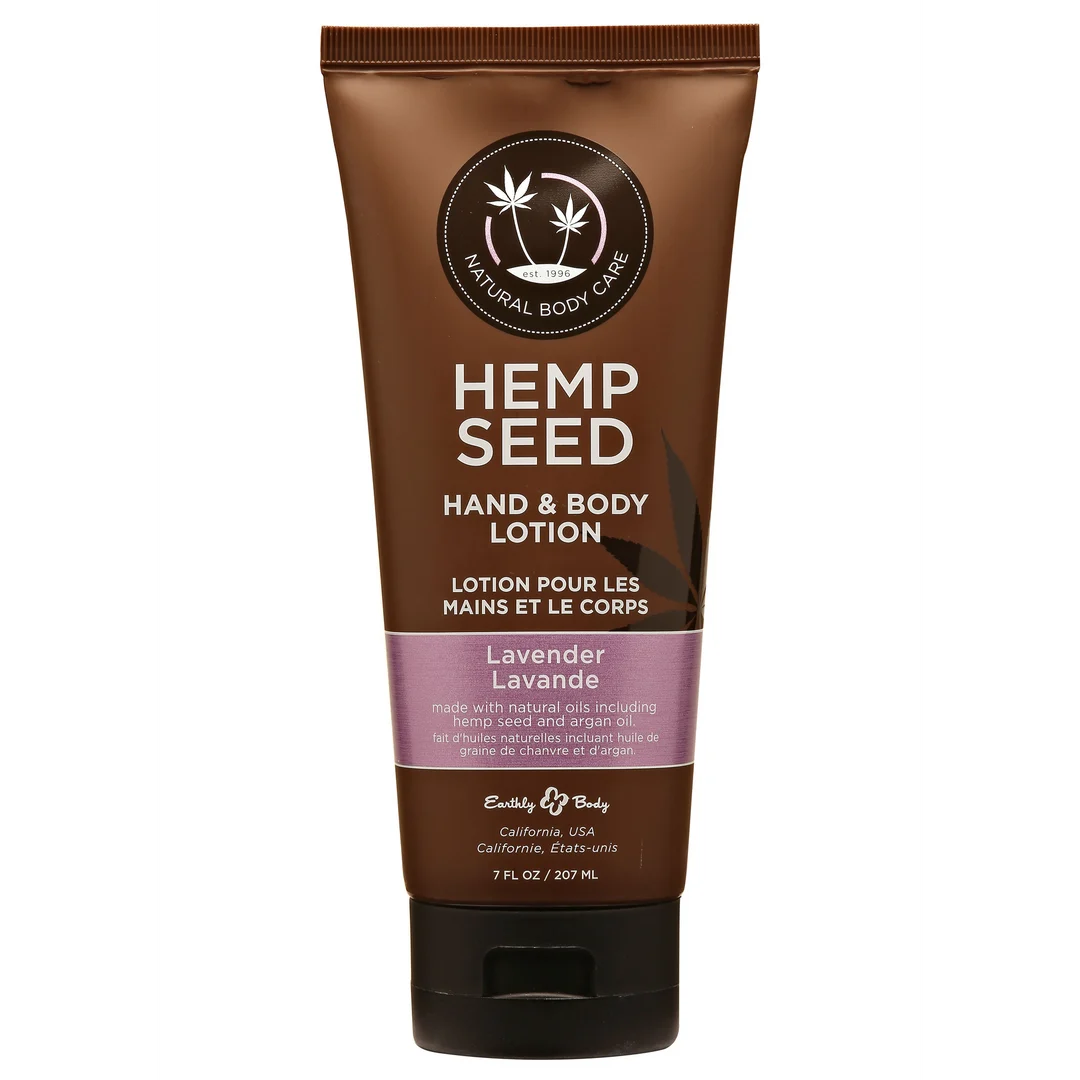 HSV017T Balsam do ciała – Hand & Body Lotion z olejem z nasion konopi i olejem arganowym – Lavender – Earthly Body – 207 ml - obrazek 1