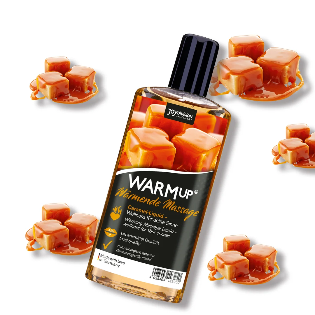 J-14325-8 Olejek do masażu erotycznego – rozgrzewający płyn do masażu WARMup – karmel – Joydivision – 150 ml - obrazek 1