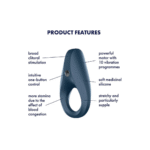 Wibrujący pierścień erekcyjny z 10 trybami, Rocket Ring - obrazek 5