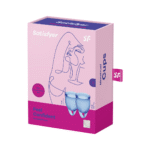 Kubeczki menstruacyjne – zestaw dwóch (15 ml i 20 ml), przezroczyste – Tester - obrazek 4