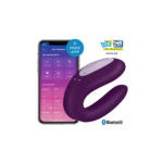 Wibrator dla par o wygodnym dopasowaniu – Double Joy - wibrator dla par - fioletowy - obrazek 5