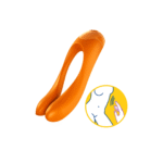 Satisfyer Candy Cane, pomarańczowy wibrator na palce - obrazek 5