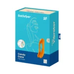 Satisfyer Candy Cane, pomarańczowy wibrator na palce