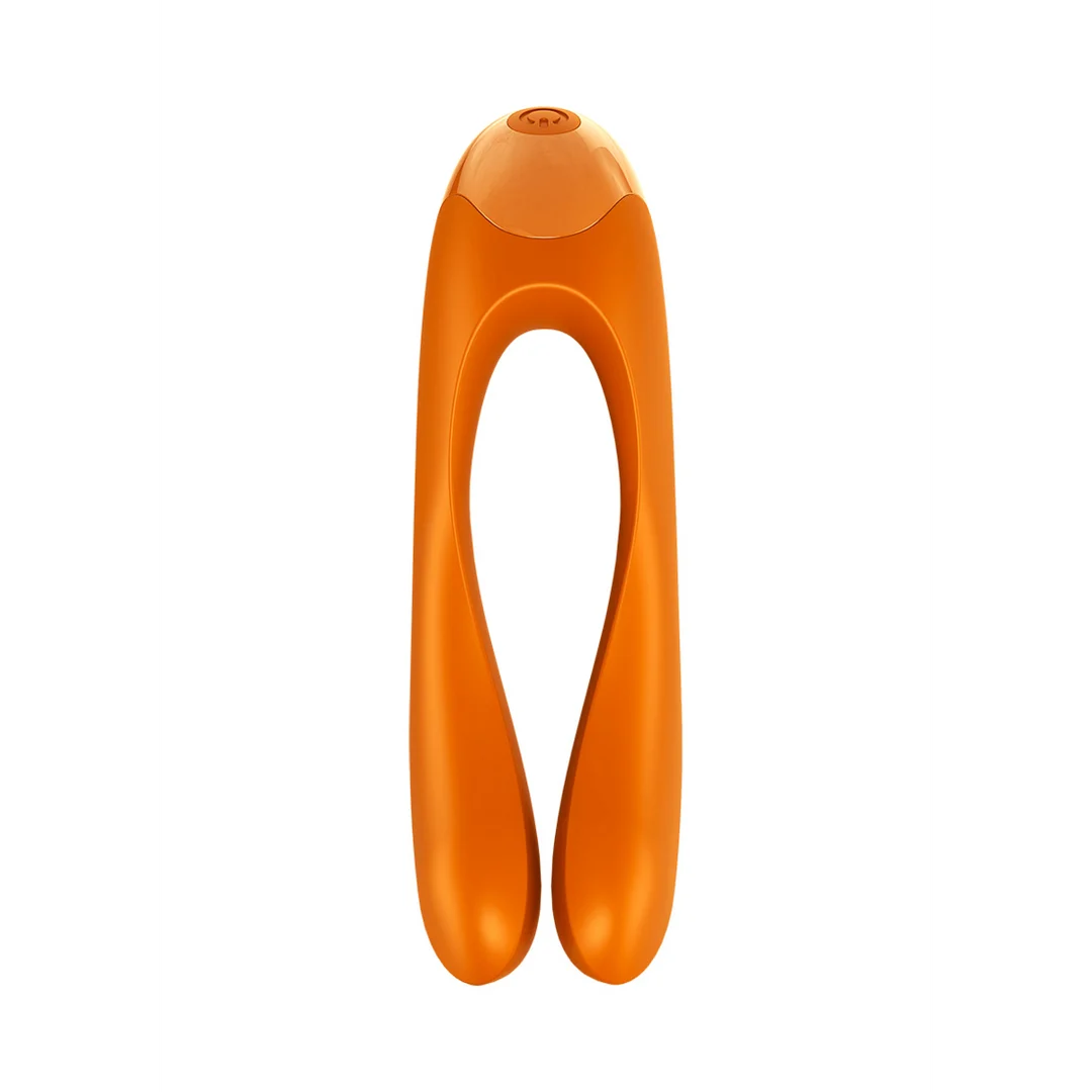 Satisfyer Candy Cane, pomarańczowy wibrator na palce - obrazek 2