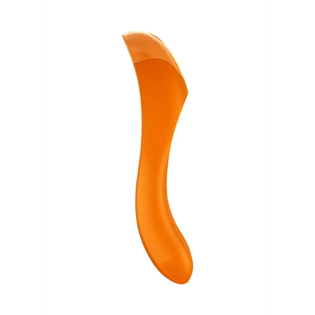 Satisfyer Candy Cane, pomarańczowy wibrator na palce - obrazek 3