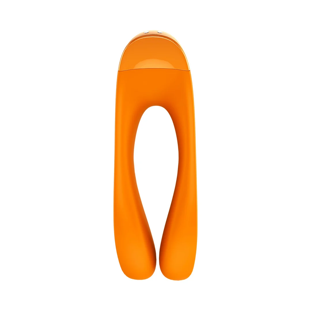 Satisfyer Candy Cane, pomarańczowy wibrator na palce - obrazek 4
