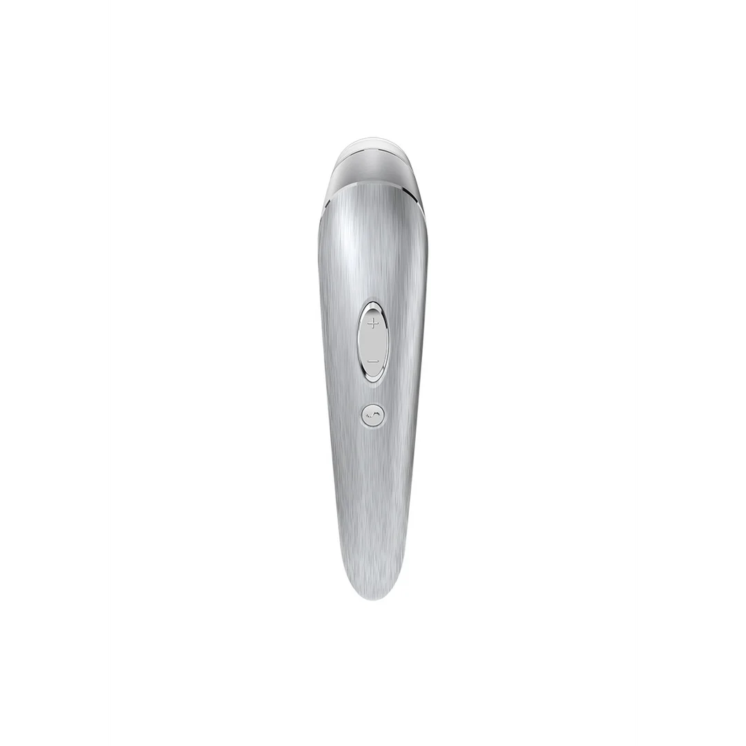 Satisfyer High Fashion srebrny stymulator falami powietrza i wibrator - obrazek 2