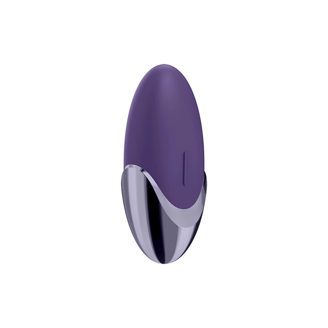 Wibrator Satisfyer do stymulacji przez przyłożenie, z bardzo miękkiego silikonu – fioletowy i mosiężny - obrazek 5