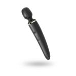 Wibrator wand Satisfyer do masażu całego ciała, czarno złoty - obrazek 2