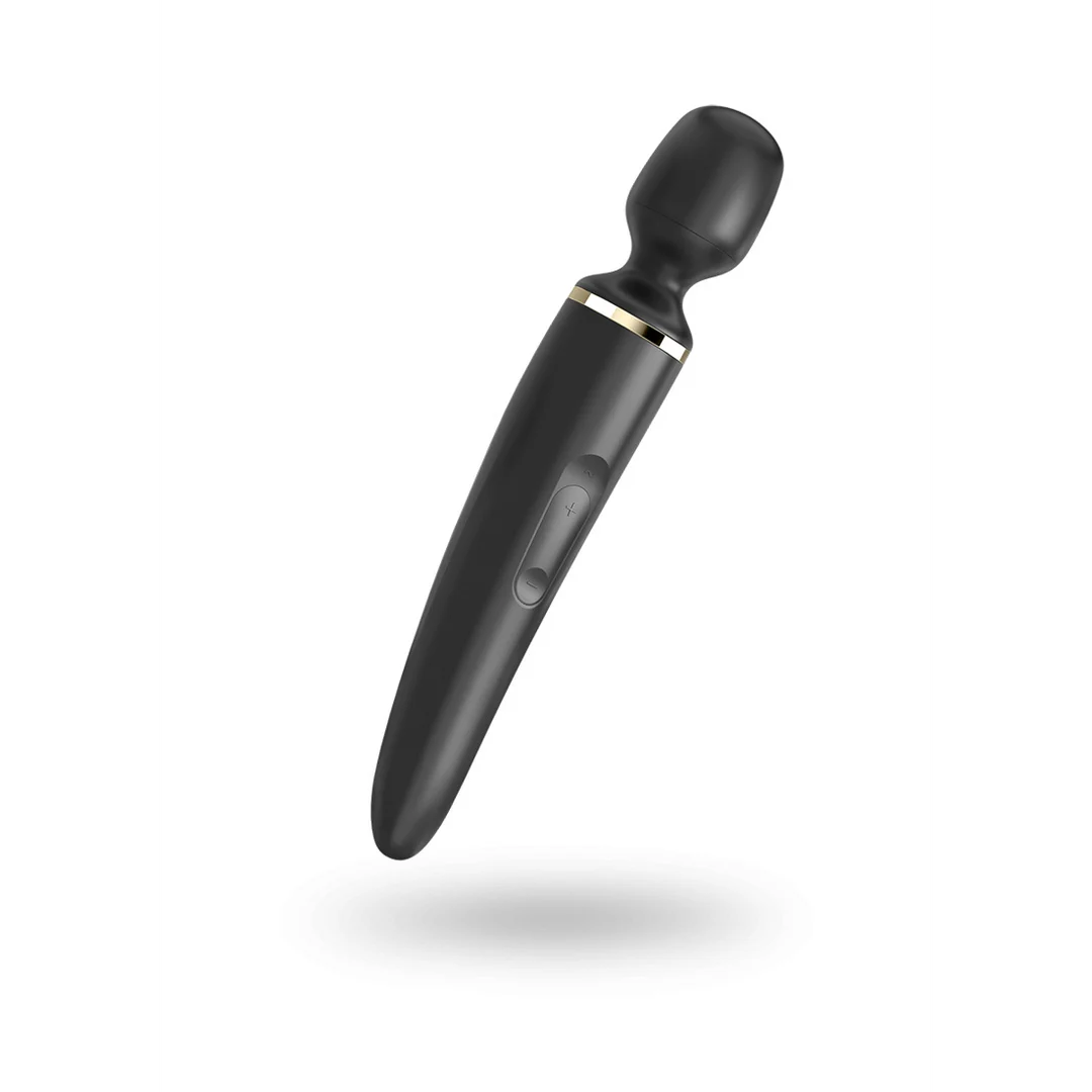 Wibrator wand Satisfyer do masażu całego ciała, czarno złoty - obrazek 3