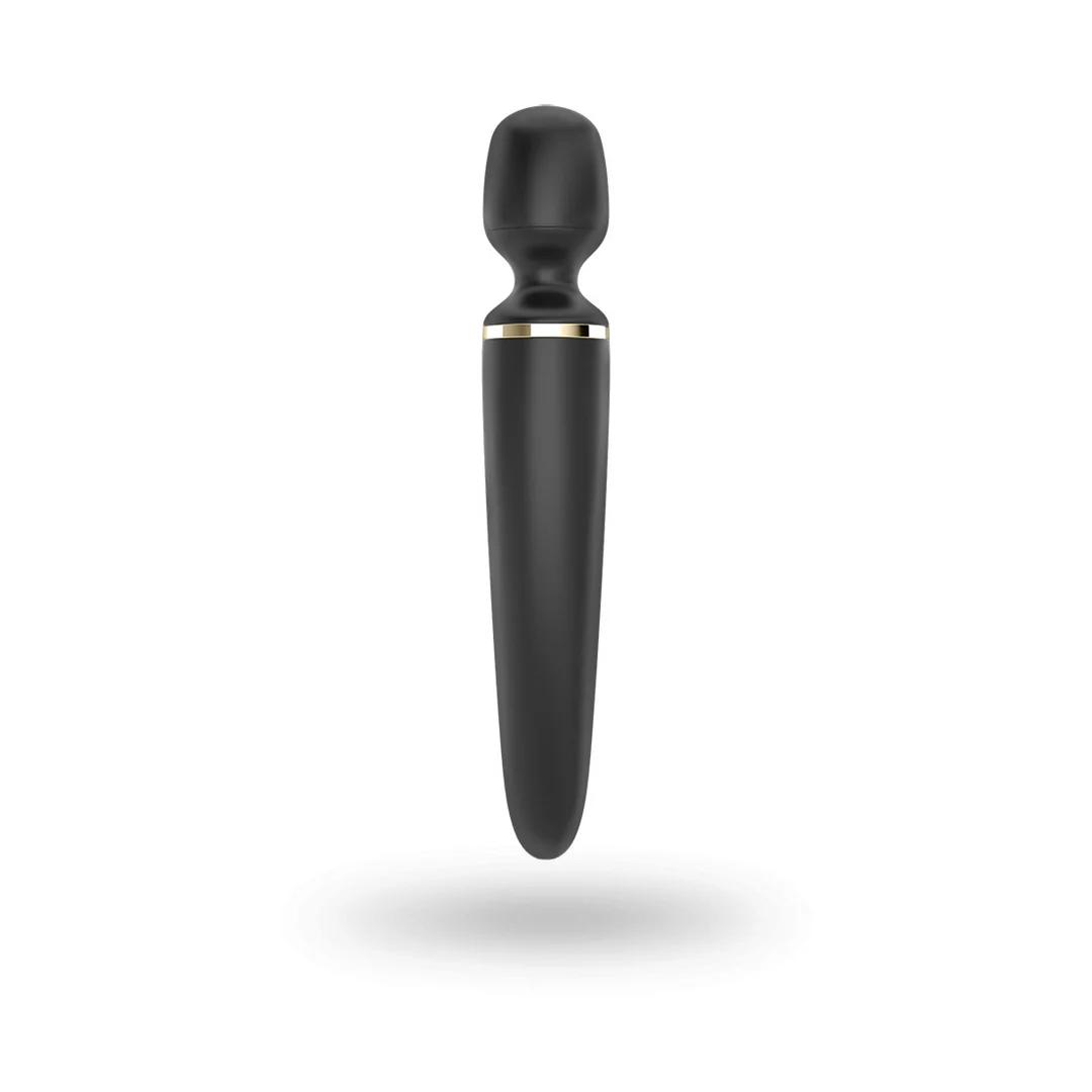 Wibrator wand Satisfyer do masażu całego ciała, czarno złoty - obrazek 4
