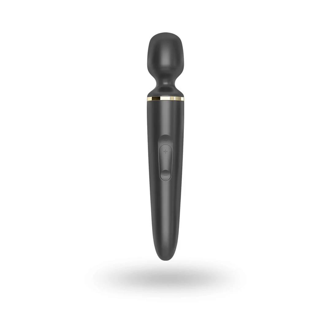 Wibrator wand Satisfyer do masażu całego ciała, czarno złoty - obrazek 5