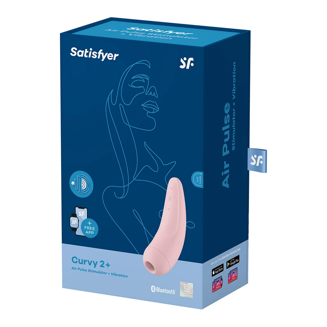 Satisfyer wibrator do łechtaczki ze stymulacją pulsującym powietrzem – Curvy 2Plus - obrazek 1