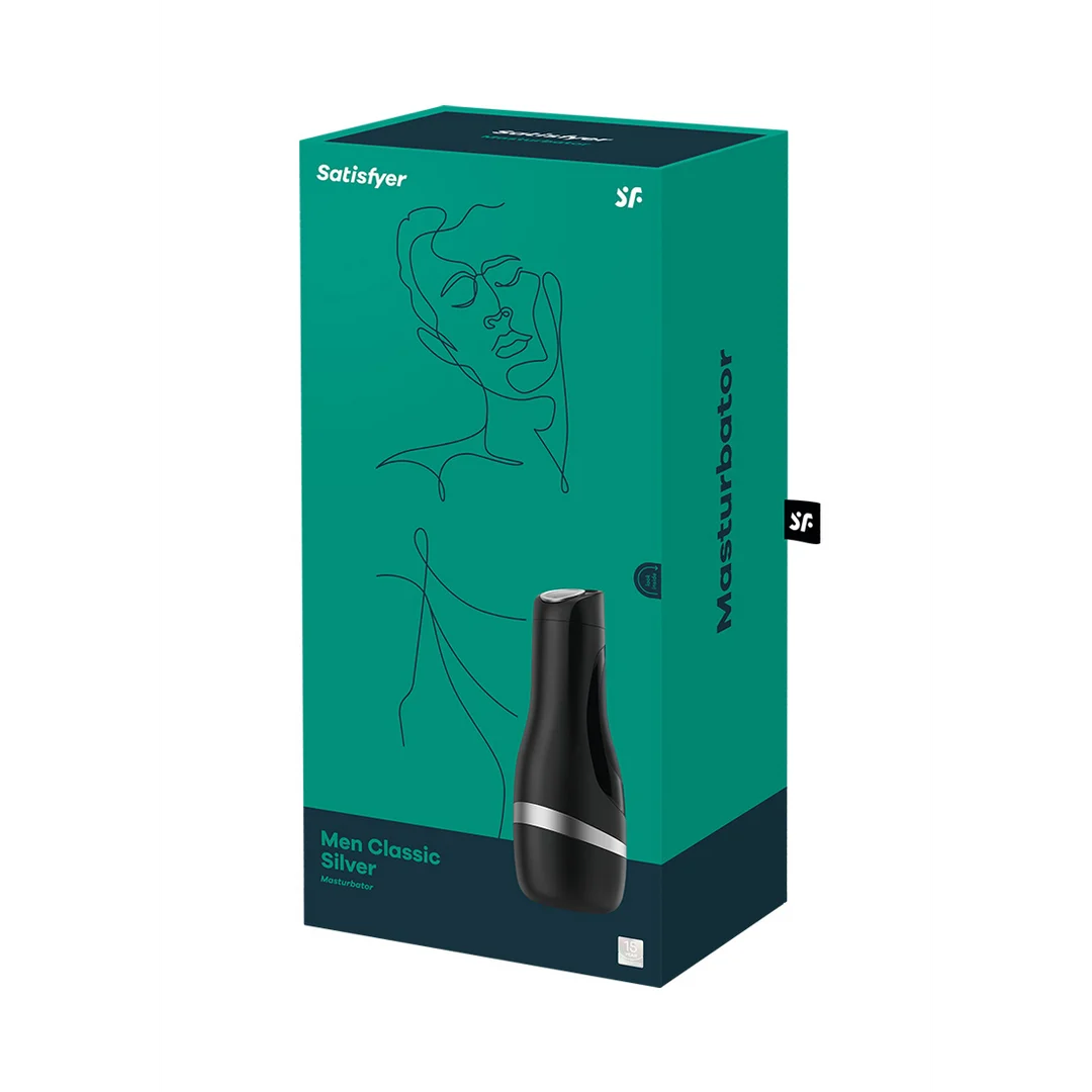 Masturbator ze zmiennym efektem ssania, srebrny - obrazek 1
