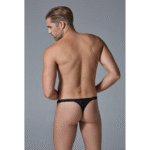 Jockstrap z koronką w panterkę, odważny fason męskich stringów – LIN