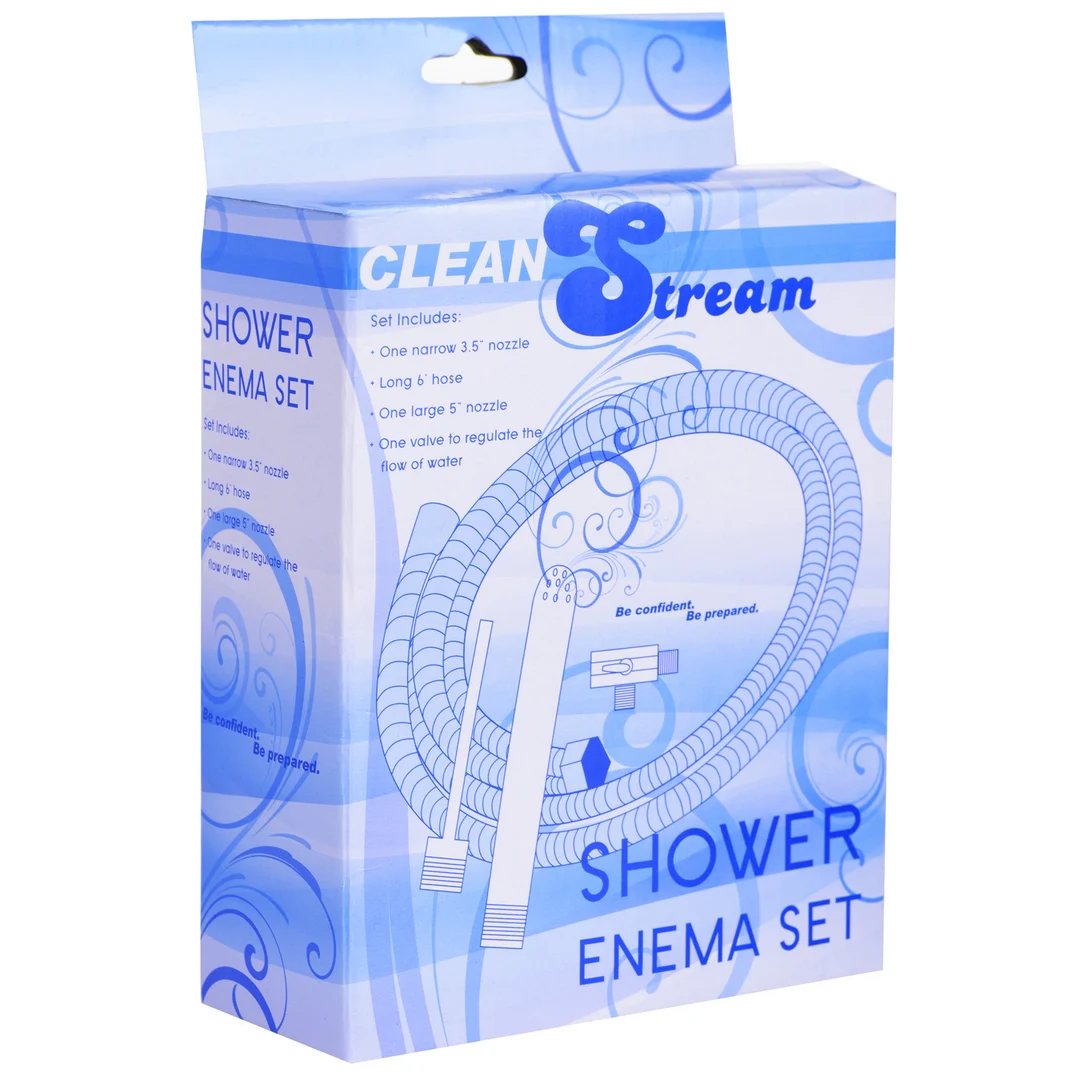 LE776-2 Prysznic analny – Metalowy zestaw do lewatywy pod prysznic – XR Brands - obrazek 1