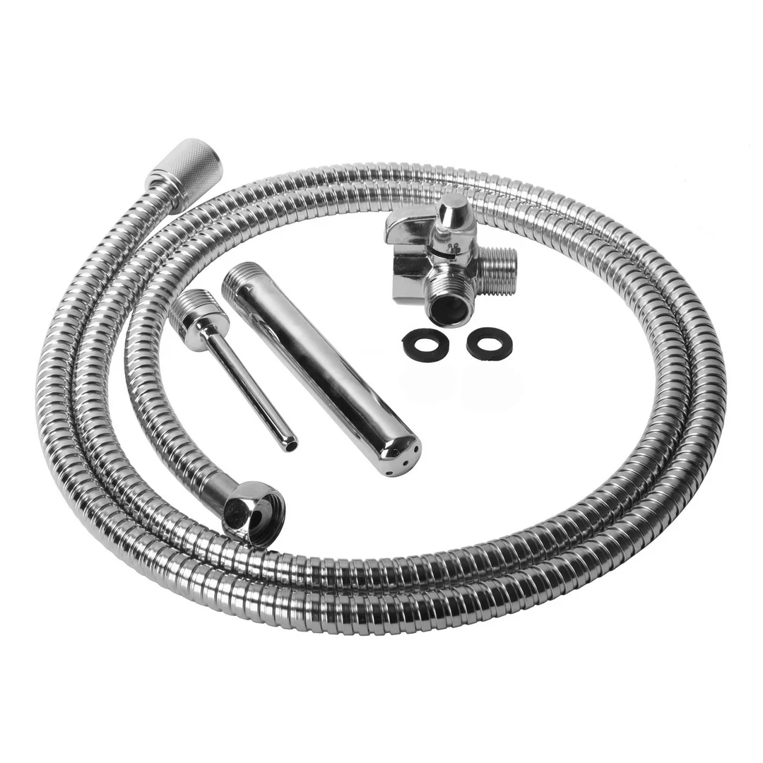 Prysznic analny – Metalowy zestaw do lewatywy pod prysznic – XR Brands - obrazek 2