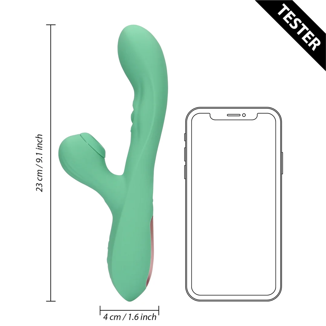 Wibrator dla dwojga z pulsującymi falami powietrza – Tester (nazwa) Loveline by Shots - obrazek 5