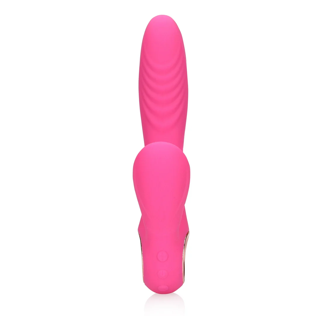 Wibrator rabbit z ruchami języka i funkcją podgrzewania Loveline by Shots Exuberant Pink Loveline by Shots - obrazek 10