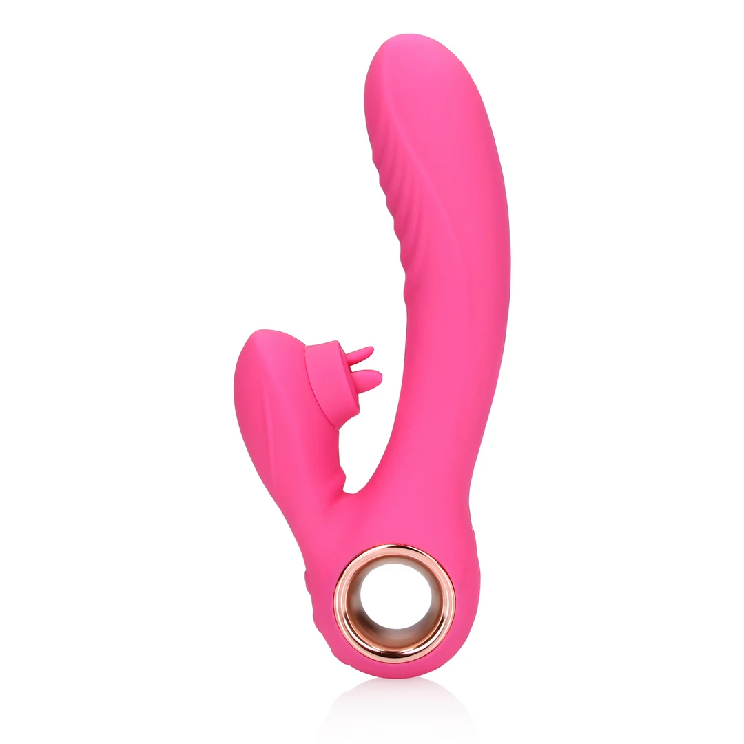 Wibrator rabbit z ruchami języka i funkcją podgrzewania Loveline by Shots Exuberant Pink Loveline by Shots - obrazek 11
