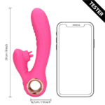 Wibrator rabbit z ruchami języka i funkcją podgrzewania Loveline by Shots Exuberant Pink Loveline by Shots - obrazek 5