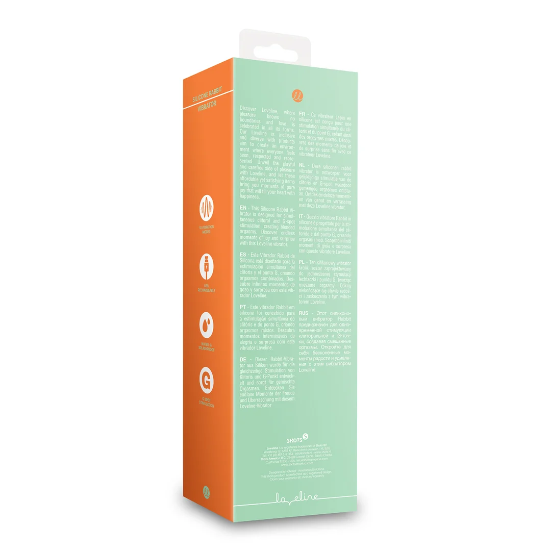 Silikonowy wibrator króliczek Loveline Misty Green - obrazek 2