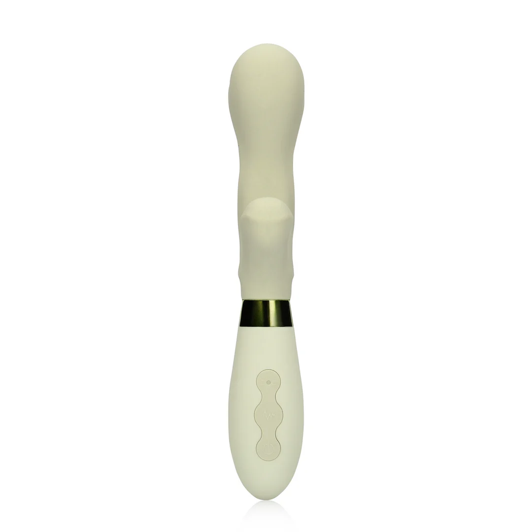 Silikonowy wibrator króliczek Loveline Misty Green - obrazek 4