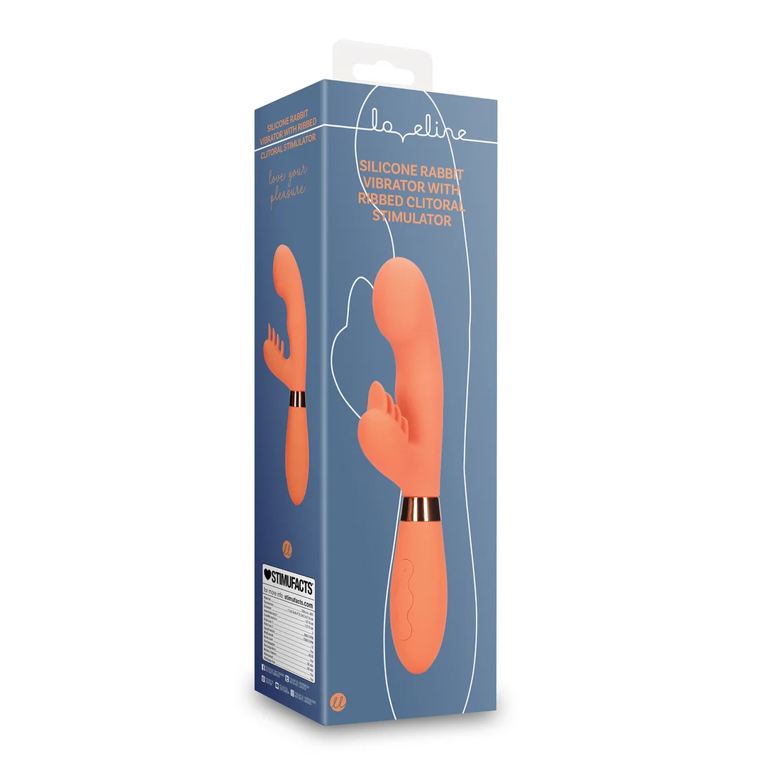 LOVE062ORN-2 Silikonowy wibrator króliczek Loveline Glazed Carrots - obrazek 1