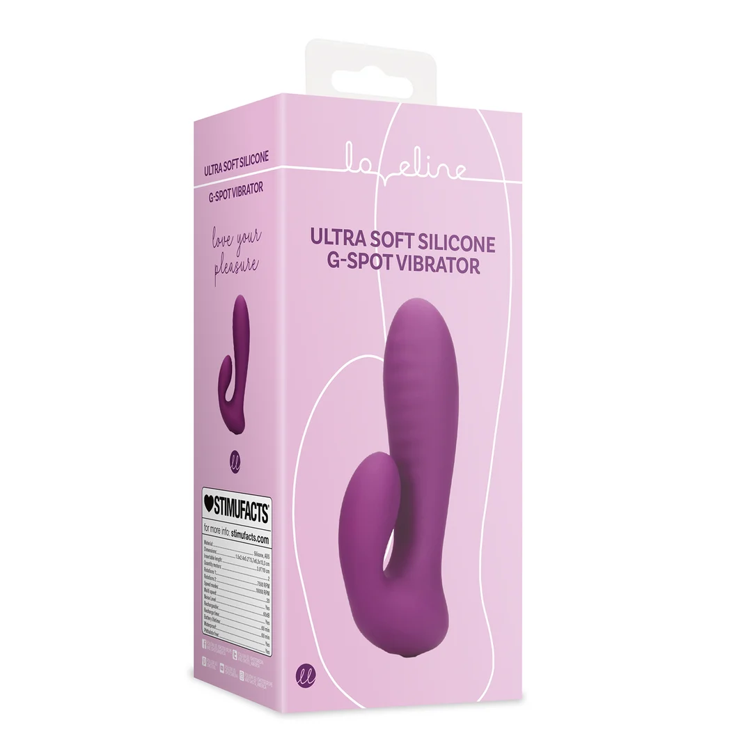 LOVE065PUR-2 Loveline Ultra Soft wibrator do punktu G - obrazek 1