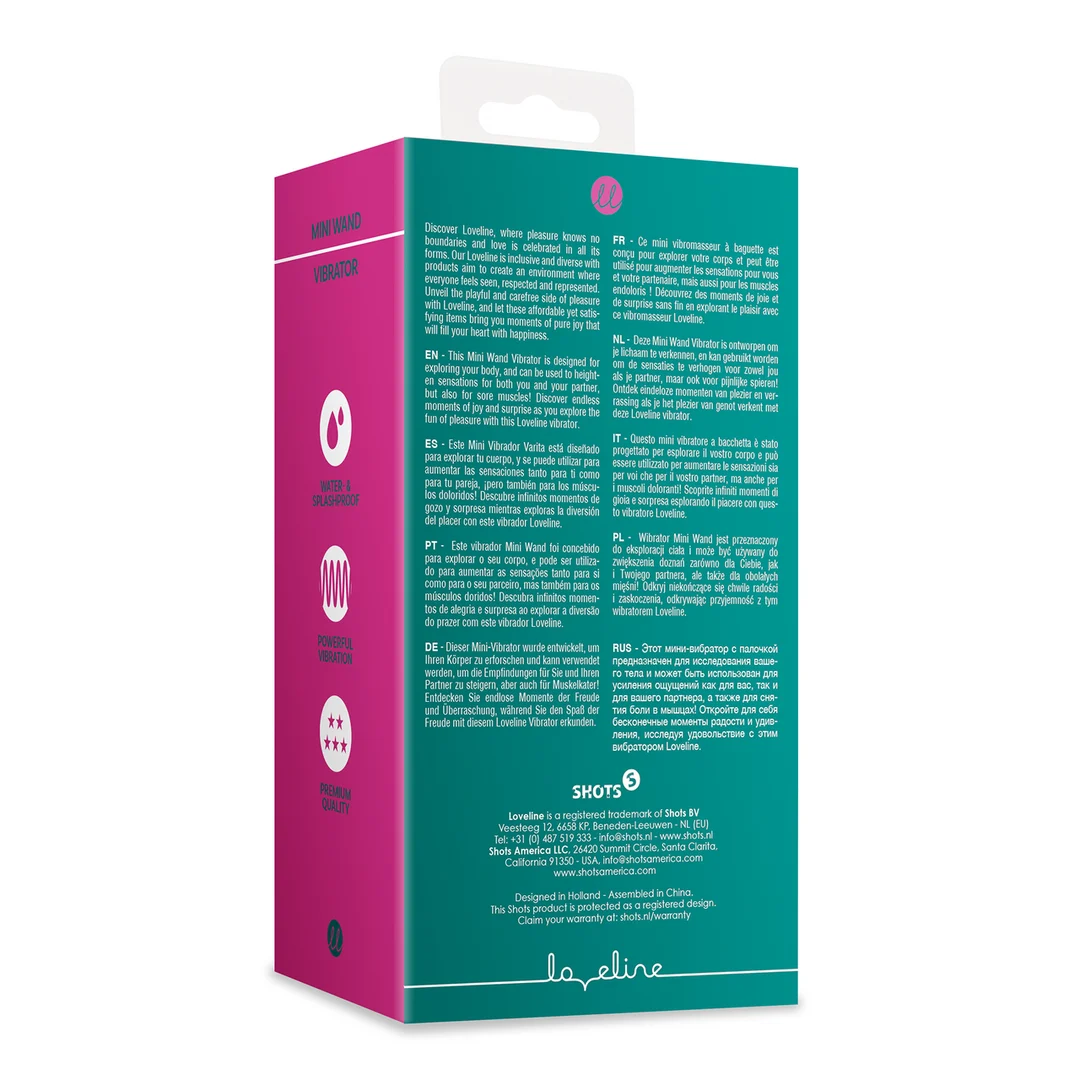 Loveline Mini Wand Vibrator Ancient Sea - obrazek 2