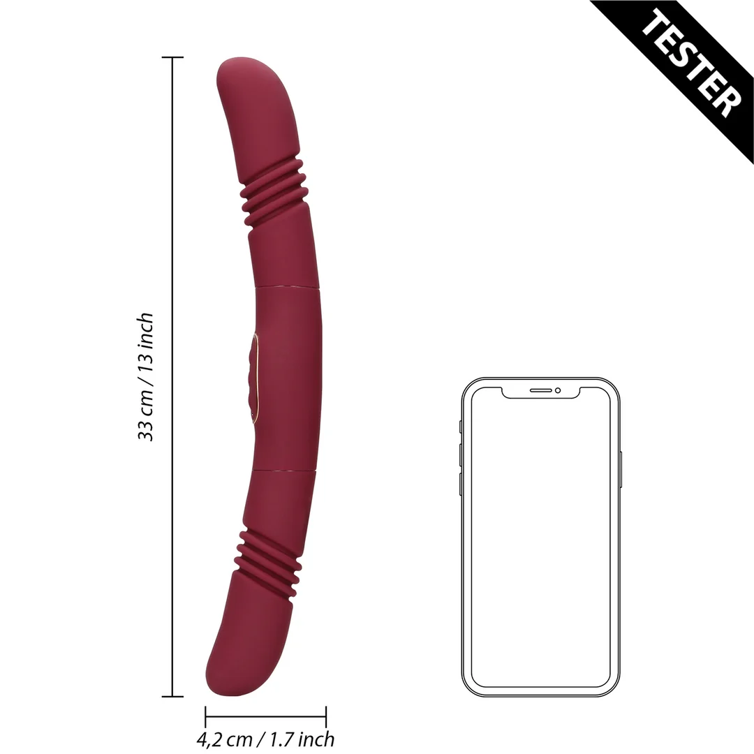 Wibrator analny z obustronną stymulacją – Merlot Druif – tester - obrazek 4