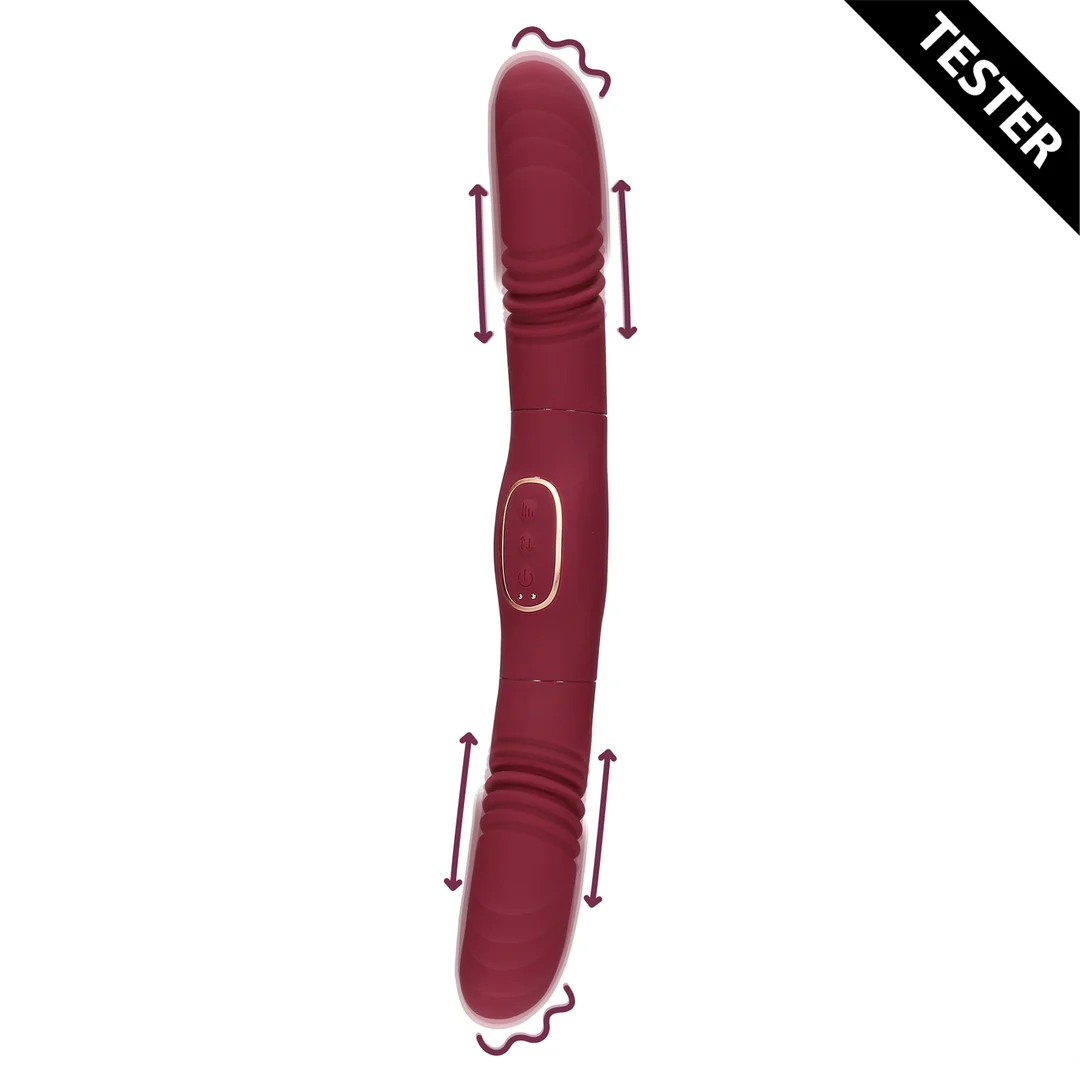 Wibrator analny z obustronną stymulacją – Merlot Druif – tester - obrazek 5