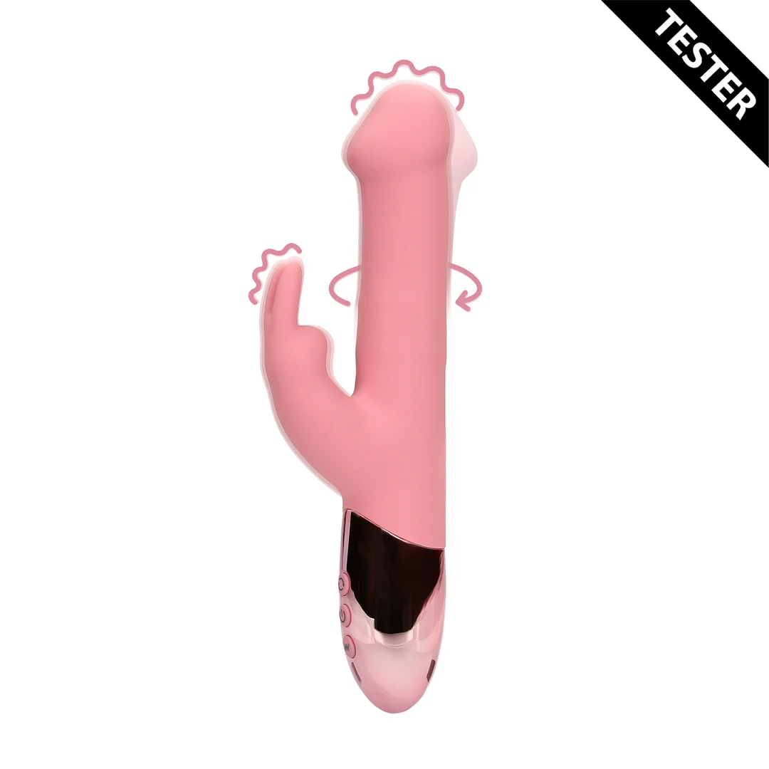 Wibrator do punktu G z obracającymi się koralikami – Tester (naam) Loveline by Shots - obrazek 5