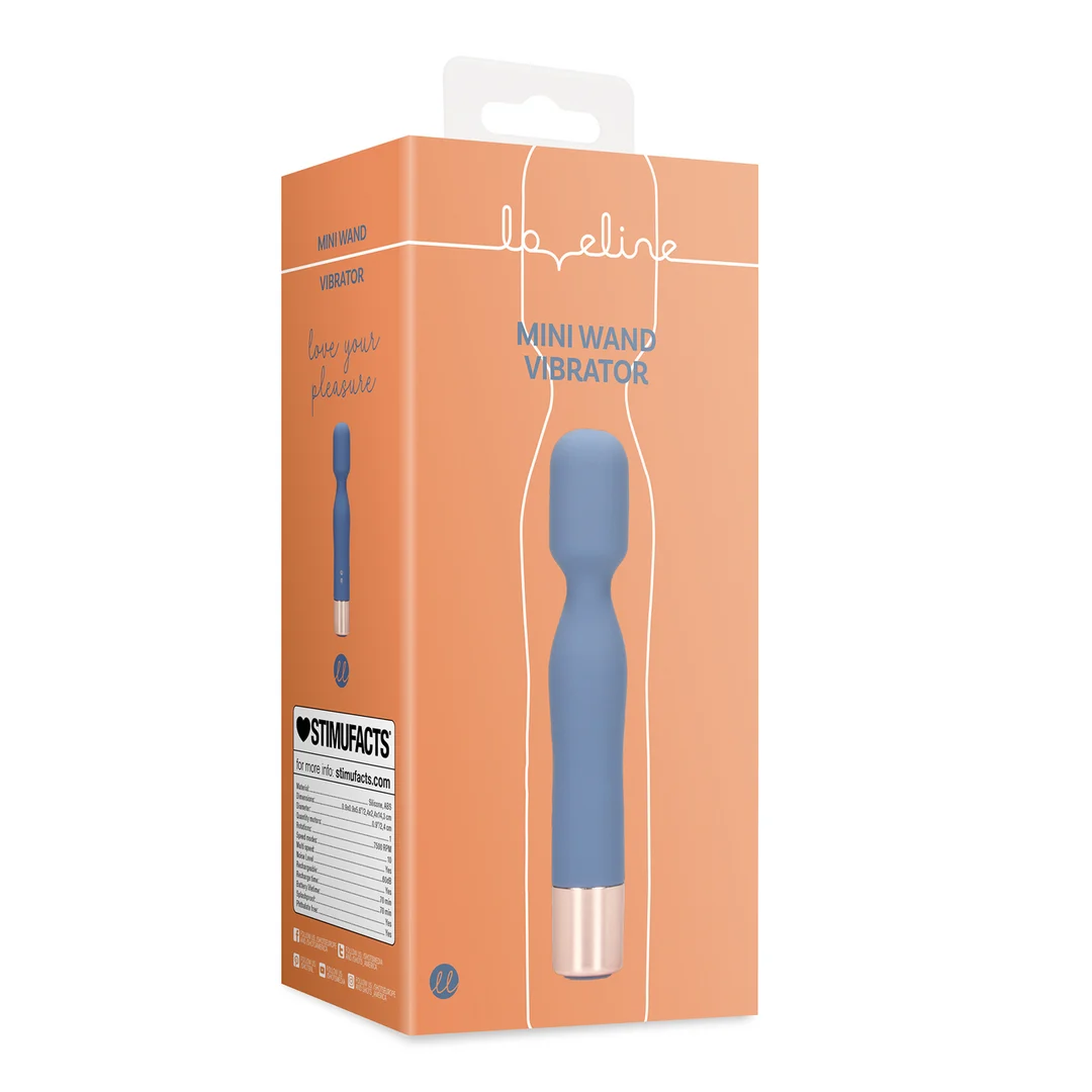 LOVE103BLU-2 Wibrator mini wand Loveline Blue Horizon - obrazek 1