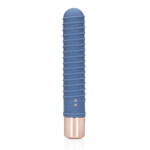 Prążkowany mini wibrator Blue Horizon - obrazek 4