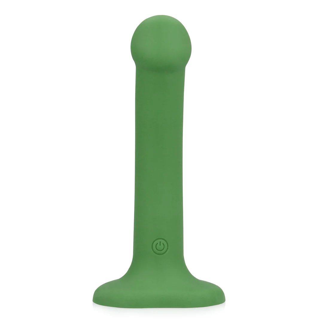 Wibrujący dildo Loveline w kolorze leśnej zieleni - obrazek 3