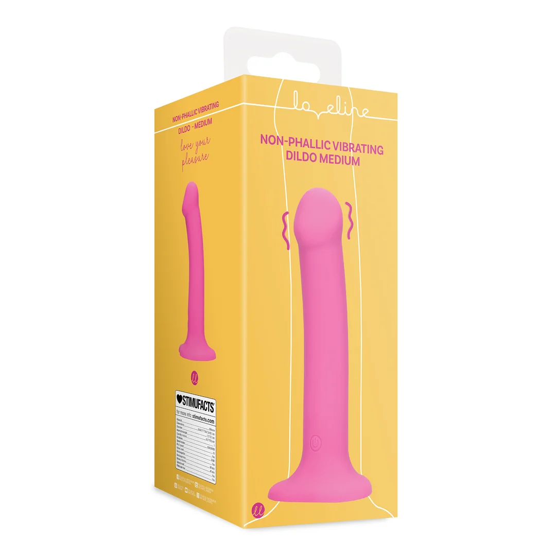 Wibrujący dildo Loveline w intensywnie różowym kolorze - obrazek 1