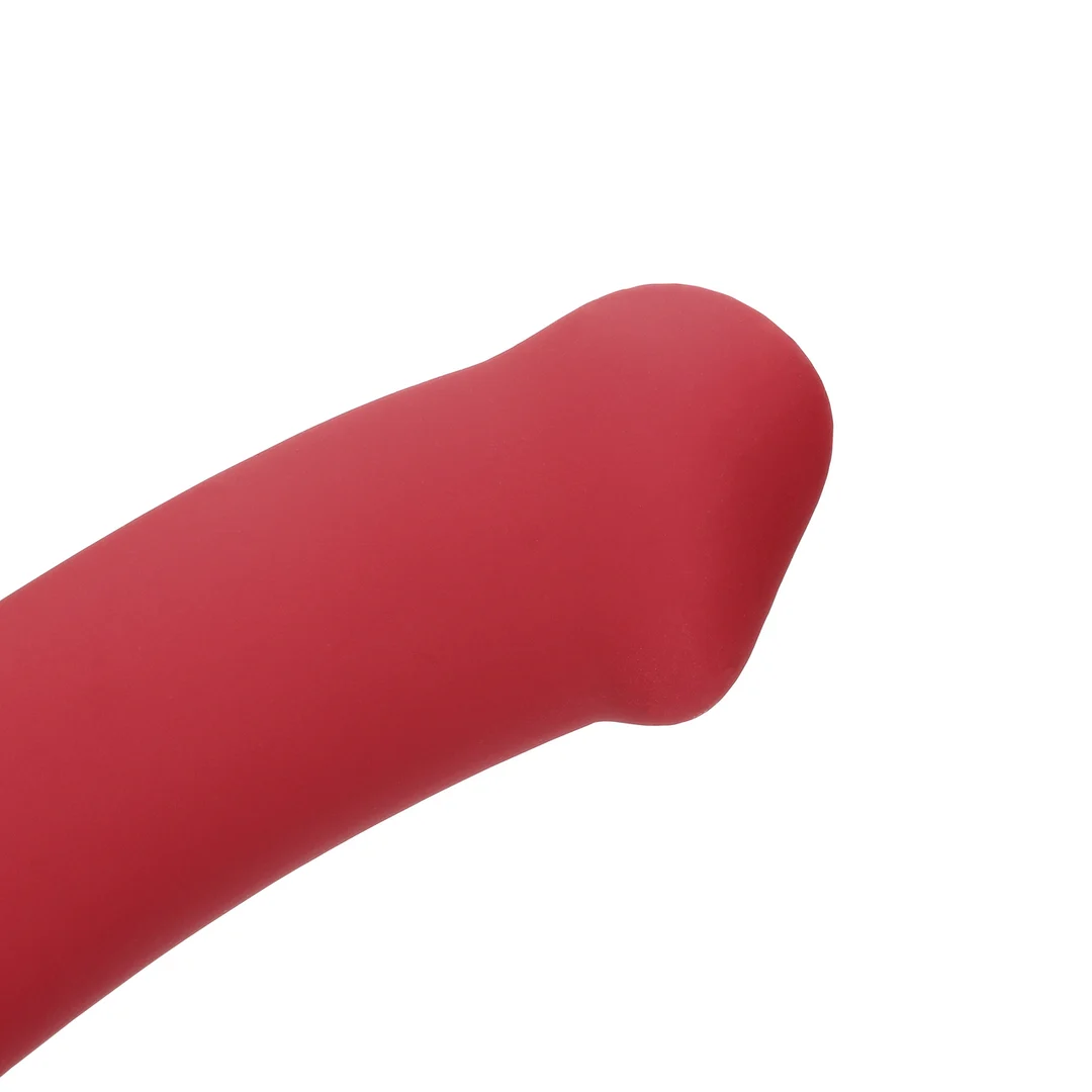 Duże wibrujące dildo Loveline w malinowej czerwieni - obrazek 6