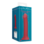 Duże wibrujące dildo Loveline w malinowej czerwieni