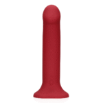 Duże wibrujące dildo Loveline w malinowej czerwieni - obrazek 3