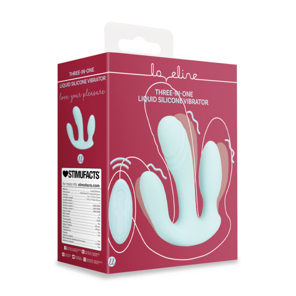 Wibrator Loveline Drie in één Breezy Blue