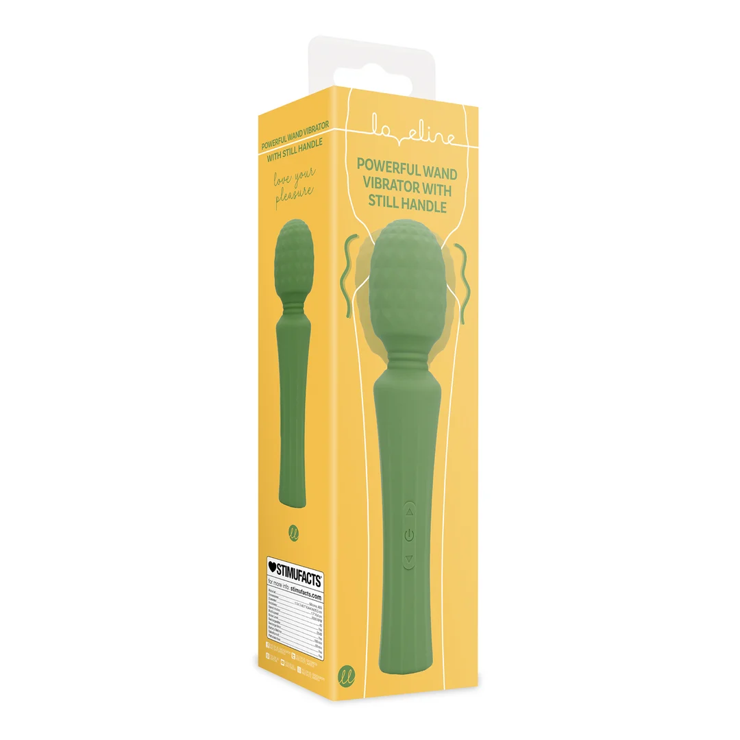 Wibrator typu wand, mocny masażer z cichym uchwytem, Green Mumba (Loveline by Shots) - obrazek 7