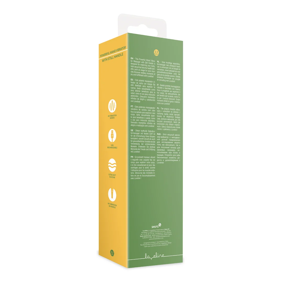 Wibrator typu wand, mocny masażer z cichym uchwytem, Green Mumba (Loveline by Shots) - obrazek 8