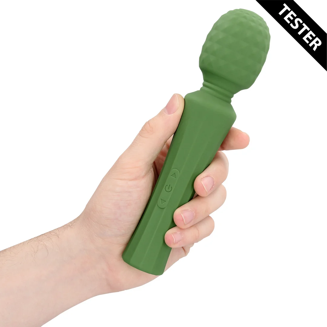 Wibrator typu wand, mocny masażer z cichym uchwytem, Green Mumba (Loveline by Shots) - obrazek 6