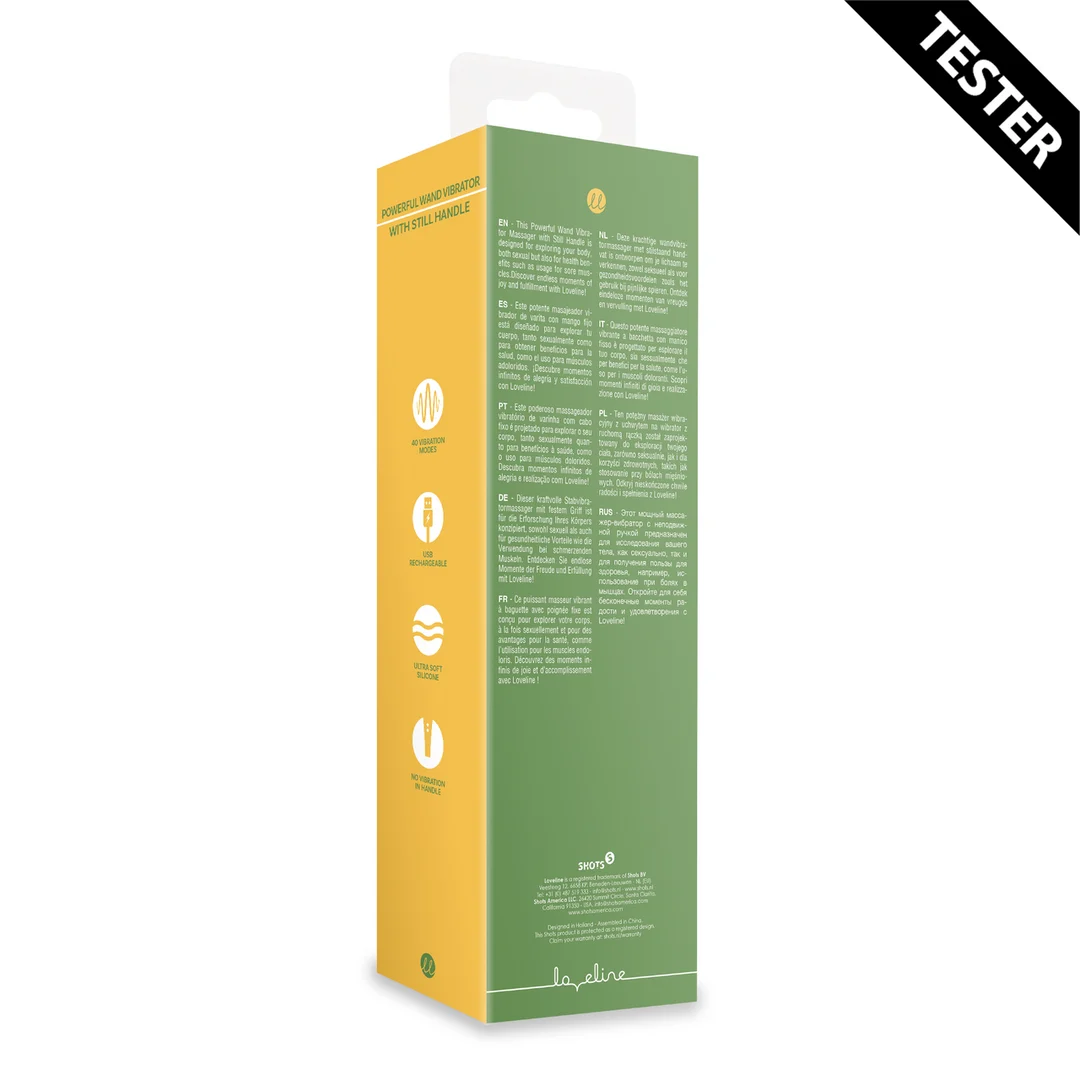 Wibrator typu wand, mocny masażer z cichym uchwytem, Green Mumba (Loveline by Shots) - obrazek 1