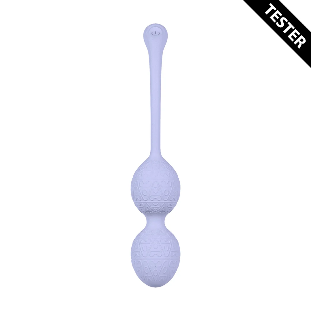 Wibrator analny z 10 trybami – wibrująca kulka Kegel z pilotem – lawendowy – tester - obrazek 1