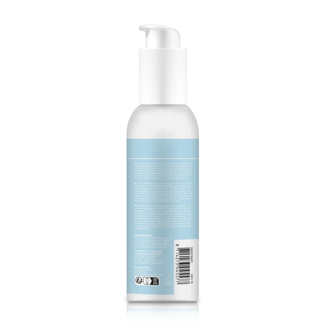 Lubrykant na bazie wody – testowany dermatologicznie, beztłuszczowy i bezbarwny – 150 ml – Loveline by Shots - obrazek 4