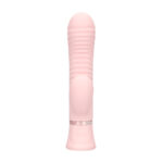 wibrator króliczek z prążkowanym stymulatorem punktu G, 10 trybów, Loveline Pink Loveline by Shots - obrazek 3