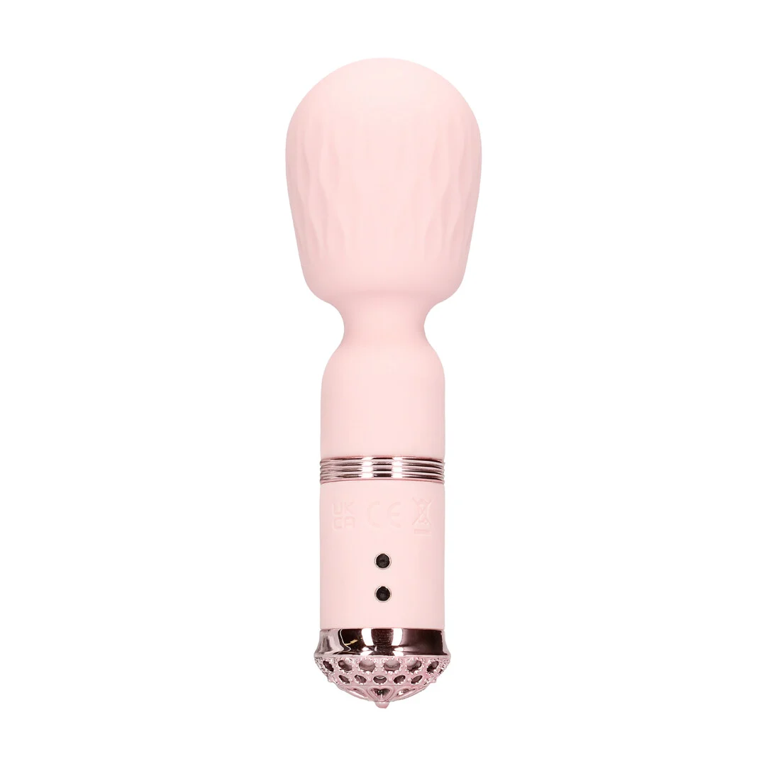 Wibrator typu wand – 10 trybów – Loveline Velour różowy (tester) Loveline by Shots - obrazek 3